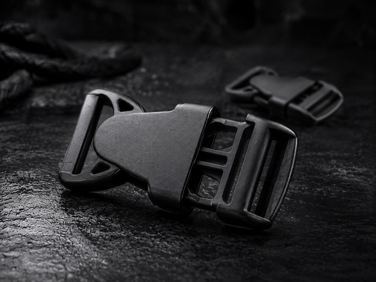 Black 25 mm side-release buckle for RIPPER sailing covers, bags and straps